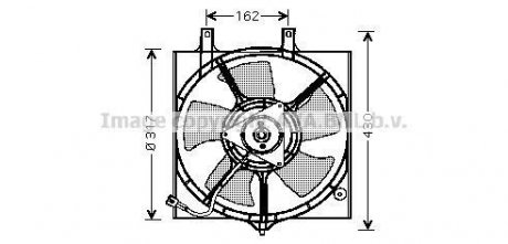 AVA NISSAN Вентилятор радіатора PRIMERA 1.6 96-, PRIMERA 2.0 16V 96- AVA COOLING DN7510