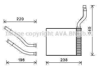 Радіатор обігрівача FORD (AVA) AVA COOLING FD6464 (фото 1)