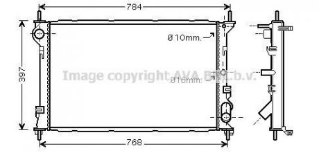 Радиатор охлаждения двигателя TRANS CONN 18i/18TDCi 04- (Ava) AVA COOLING FDA2411