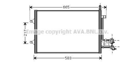 AVA FORD Радіатор кондиціонера (конденсатор) FIESTA 1.6 TDCI 04- AVA COOLING FDA5395 (фото 1)