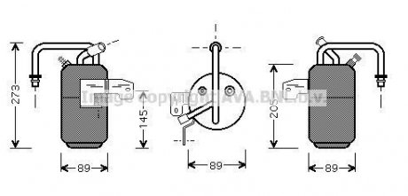 Осушувач кондиціонера Ford Fiesta 1.25-1,6i 01>08 AVA AVA COOLING FDD331