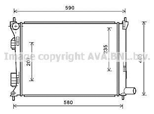 Радиатор охлаждения двигателя Accent IV 1.4 i CVVT 11/10- (AVA) AVA COOLING HYA2277