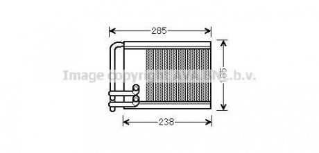 Радиатор отопителя HYUNDAI Sonata V (NF) (AVA) AVA COOLING HYA6317