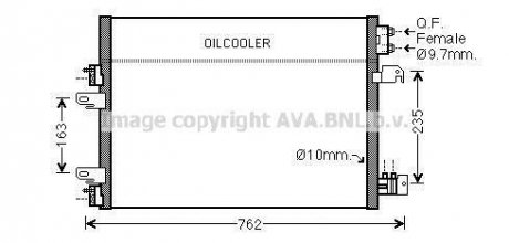 Радіатор кондиціонера JEEP COMPASS/ DODGE CALIBER (06-) (AVA) AVA COOLING JE5060D (фото 1)