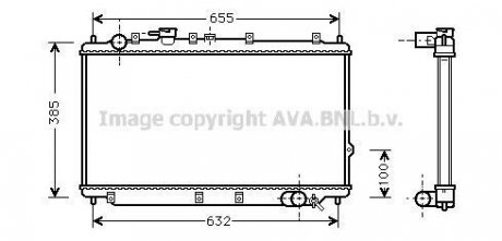 Радіатор KIA SEPHIA/SHUMA MT 96- (Ava) AVA COOLING KA2016 (фото 1)