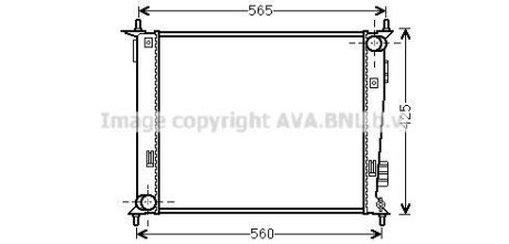 AVA KIA Радіатор системи охолодження двигуна SOUL I 1.6 09- AVA COOLING KAA2143