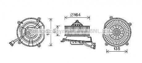 Вентилятор отопителя MERCEDES E-CLASS W 211 (02-) (AVA) AVA COOLING MS8674