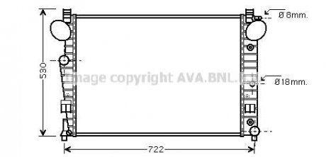 Радиатор охлаждения MERCEDES S-CLASS W220 (98-) (AVA) AVA COOLING MSA2308