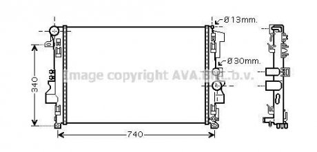 Радіатор охолодження MERCEDES VITO II W639 (03-) (AVA) AVA COOLING MSA 2356 (фото 1)