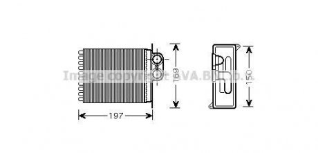 AVA DB радіатор опалення Sprinter 06-, VW Crafter 06- AVA COOLING MSA6400 (фото 1)