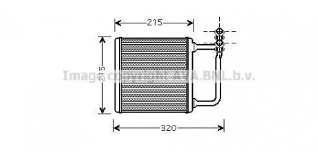 Радіатор обігрівача салону MB E211 02>08 AVA AVA COOLING MSA6451 (фото 1)