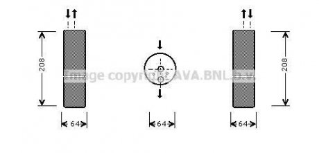 Осушувач кондиціонера MB S-KL W220 98-(AVA) AVA COOLING MSD053 (фото 1)