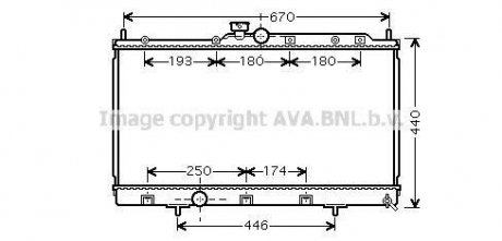 Радіатор LANCER6 20i-16V MT 03- (Ava) AVA COOLING MT 2199 (фото 1)