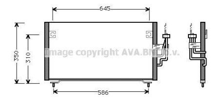 AVA MITSUBISHI Радіатор кондиціонера (конденсатор) GALANT V 97- AVA COOLING MT5106 (фото 1)