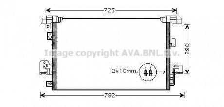 Конденсор кондиционера P4007/OUTLANDER/C-CROSS (Ava) AVA COOLING MT5210D