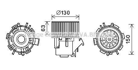 Вентилятор салона OPEL, Nissan (AVA) AVA COOLING RT8599