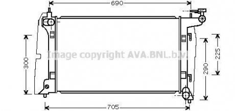 Радіатор охолодження TOYOTA COROLLA (E12, E13) (01-) (AVA) AVA COOLING TO2323 (фото 1)