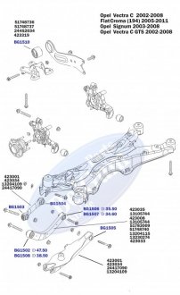 Сайлентблок верхнього важеля задньої підвіски, зовнішній BELGUM PARTS BG1502