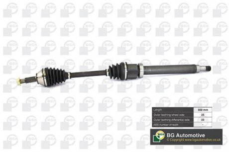 Полуось Ford Focus 1.4-1.8i 98-05 (25/23) 930mm Пр. BGA DS2301R