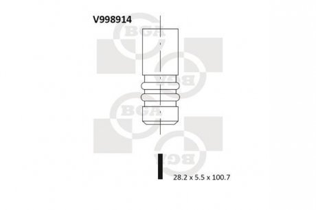 Клапан двигателя BGA V998914