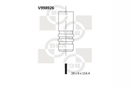 Клапан впускний BGA V998926