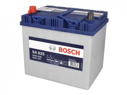 Акумулятор 60Ah-12v (S4025) (232x173x225),L,EN540 Азія BOSCH 0 092 S40 250