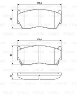 Тормозные колодки, дисковые. BOSCH 0 986 424 369