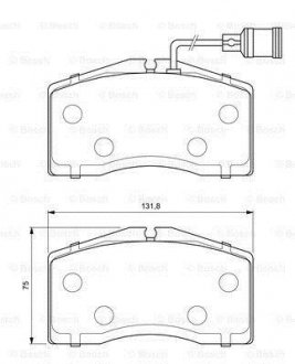 Комплект гальмівних колодок з 4 шт. дисків BOSCH 0 986 424 664