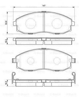 Гальмівні колодки дискові HYUNDAI H-1 -02 BOSCH 0986424670