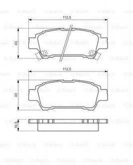 Гальмівні колодки дискові TOYOTA Previa/Avensis Verso -05 BOSCH 0 986 424 762