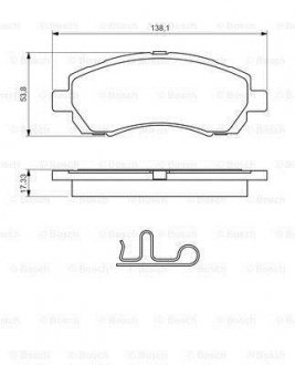 Тормозные колодки пер. Subaru Impreza, Legacy -98 BOSCH 0986424770