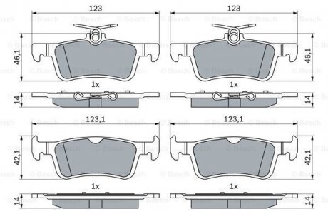 Гальмівні колодки дискові BOSCH 0986424866