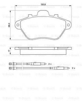 Колодки гальмівні дискові BOSCH 0 986 460 950 (фото 1)