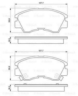 Тормозные колодки дисковые MITSUBISHI L 300 L200 Pajero 2.5 -01 BOSCH 0986460978