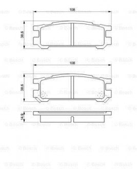 Гальмівні колодки дискові SUBARU SVX 3.3i/Impreza/Legacy -98 BOSCH 0986461143