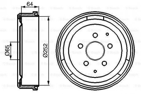 Барабан тормозной задн. VW T2 BOSCH 0986477033