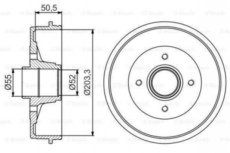 NISSAN Тормозной барабан Kubistar,Renault Kangoo BOSCH 0986477172