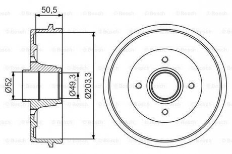 Гальмівний барабан BOSCH 0 986 477 214