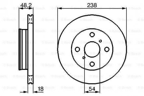 Диск тормозной TOYOTA COROLLA 87- BOSCH 0986478385