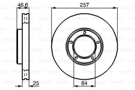 Томозной диск передн. TOYOTA HIACE II -06 BOSCH 0986478397