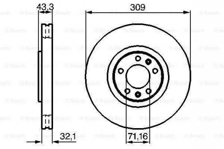 Диск гальмівний BOSCH 0986479027