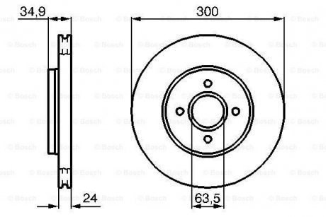 Тормозной диск BOSCH 0986479048