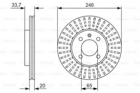 Тормозной диск BOSCH 0 986 479 853 (фото 1)