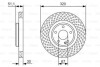 BOSCH Диск торм пер. INFINITI Q30 15- 0986479A59