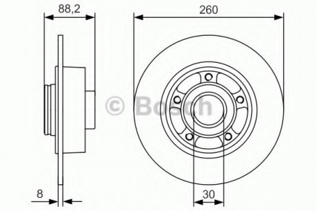 Гальмівний диск з підшипником BOSCH 0 986 479 C88