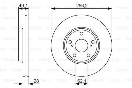 Диск гальмівний BOSCH 0986479R28