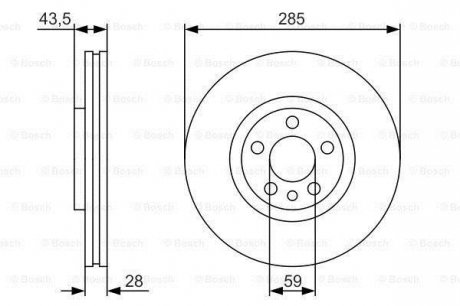 Тормозной диск CITROEN/FIAT/LANCIA/PEUGEOT C8/Jumpy/Scudo/807/Expert \'\'F "99>> PR2 BOSCH 0986479S62