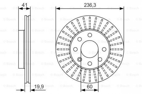 Тормозной диск OPEL/DAEWOO Astra/Combo/Corsa/Kadett/Vectra/Lanos \'\'F PR2 BOSCH 0986479S98