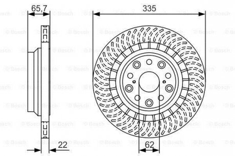 Диск гальмівний BOSCH 0986479T34