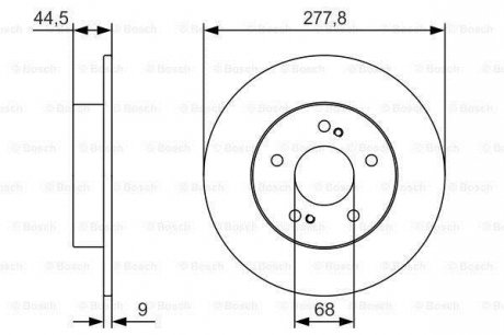 Тормозной диск BOSCH 0986479T86